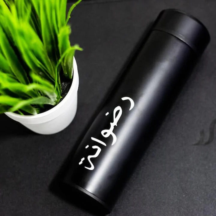 Name Temperature Bottle | Led Vacuum Bottle with Name