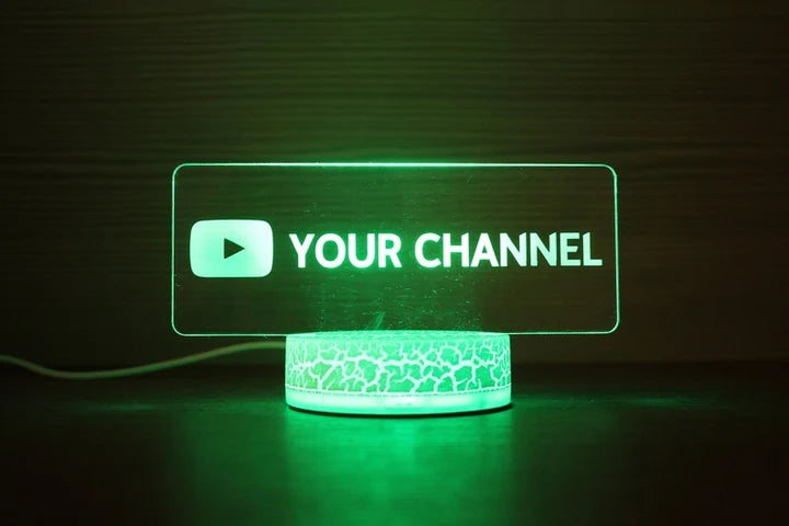 Personalized YouTube LED Lamp | Custom Acrylic 3D Night Lamp – AHP Customize