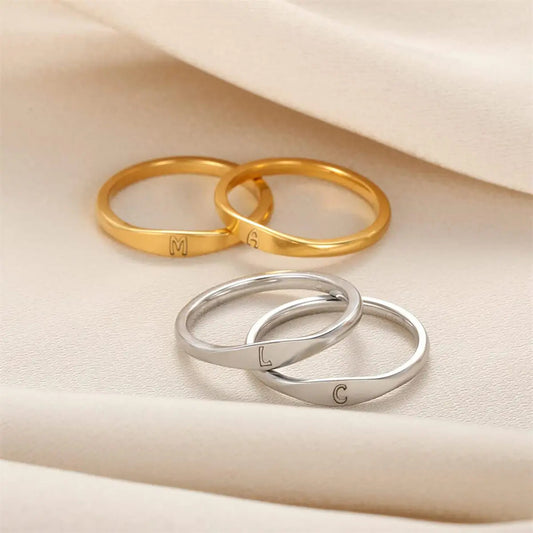 Personalized Initial Ring – Custom Letter Ring | Elegant Gift - AHP CUSTOMIZE