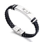 Personalized Leather Hand Bracelet – Custom Engraved Metal Plate Bracelet | AHP Customize
