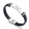 Personalized Leather Hand Bracelet – Custom Engraved Metal Plate Bracelet | AHP Customize