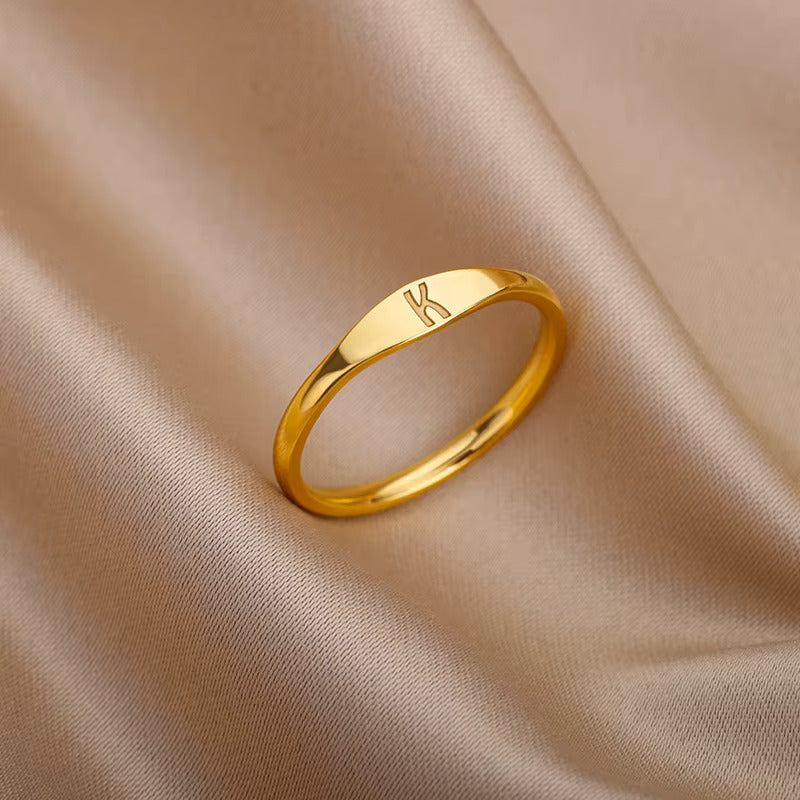 Personalized Initial Ring – Custom Letter Ring | Elegant Gift - AHP CUSTOMIZE