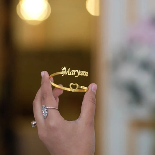 Customize Crown Name Bangle - AHP Customize