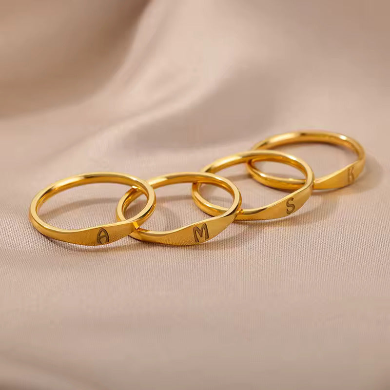 Personalized Initial Ring – Custom Letter Ring | Elegant Gift - AHP CUSTOMIZE