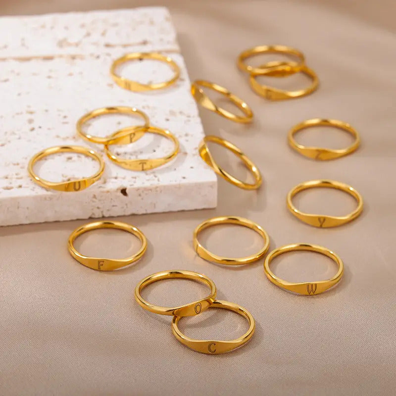 Personalized Initial Ring – Custom Letter Ring | Elegant Gift - AHP CUSTOMIZE