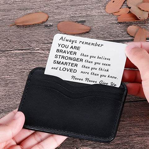 Personalized Metal Wallet Card Gift | Custom Engraved Wallet Insert Card – AHP Customize