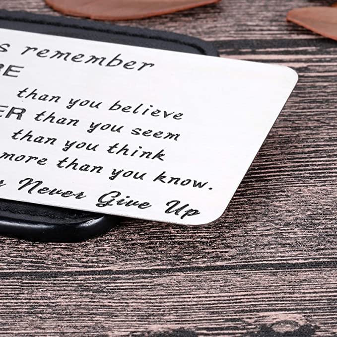 Personalized Metal Wallet Card Gift | Custom Engraved Wallet Insert Card – AHP Customize