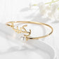 Personalized Name Bangle With White Stone - AHP Customize