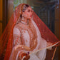 Traditional Red Nikkah Dupatta with Gold Sequin Spray – Bridal Sheer Net Dupatta