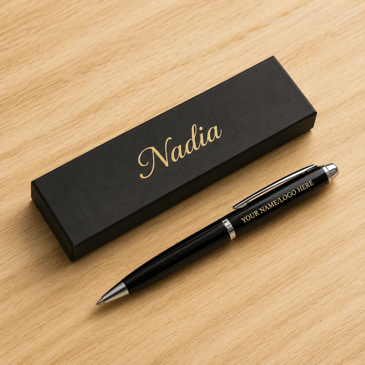 Personalized Name Pen with Company Logo | Custom Branded Ballpoint Pen for Business, Office & Corporate Gifts