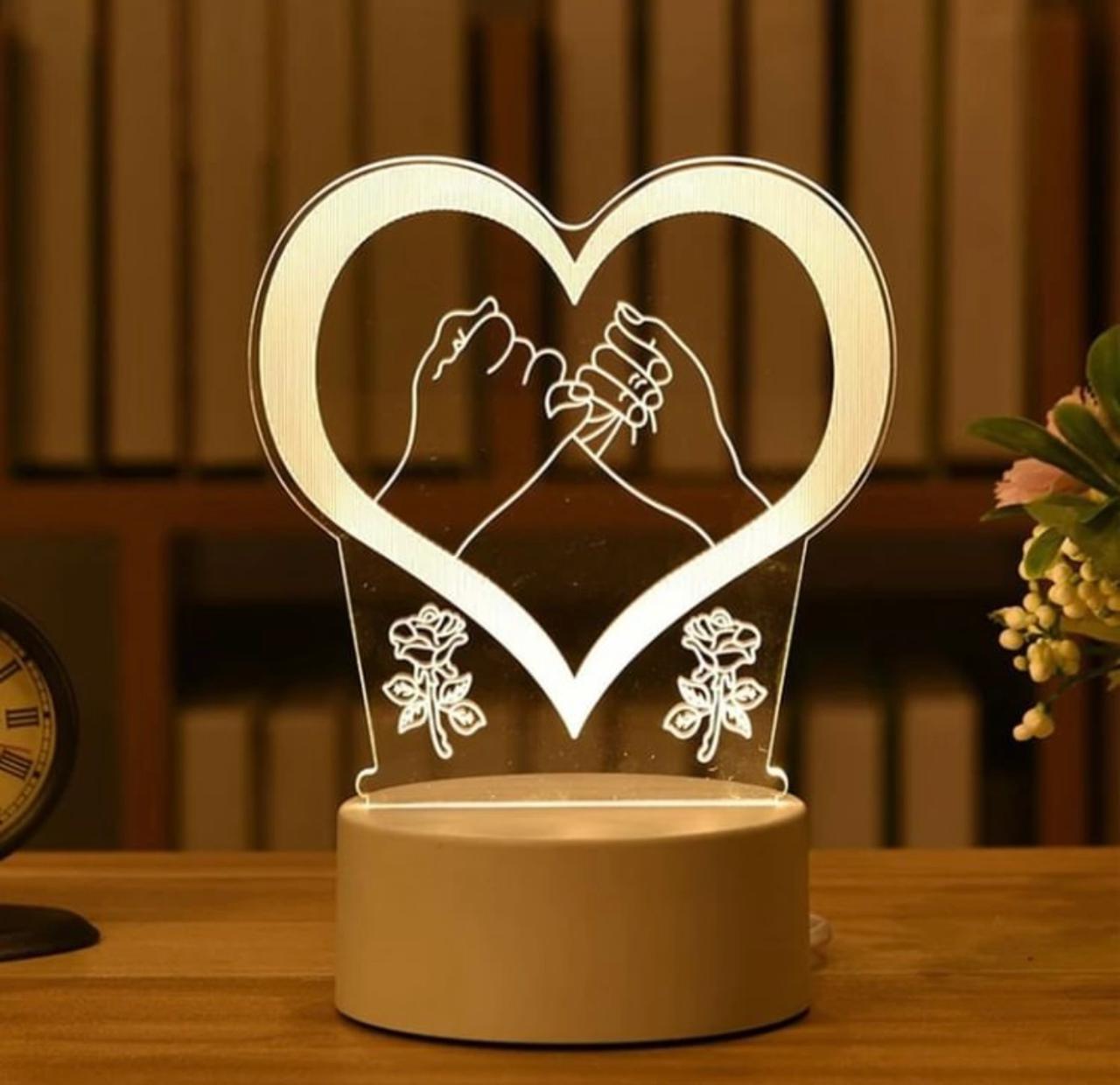 Custom 3D LED Illusion Lamp for Fiancé | Personalized Acrylic Night Lamp – AHP Customize