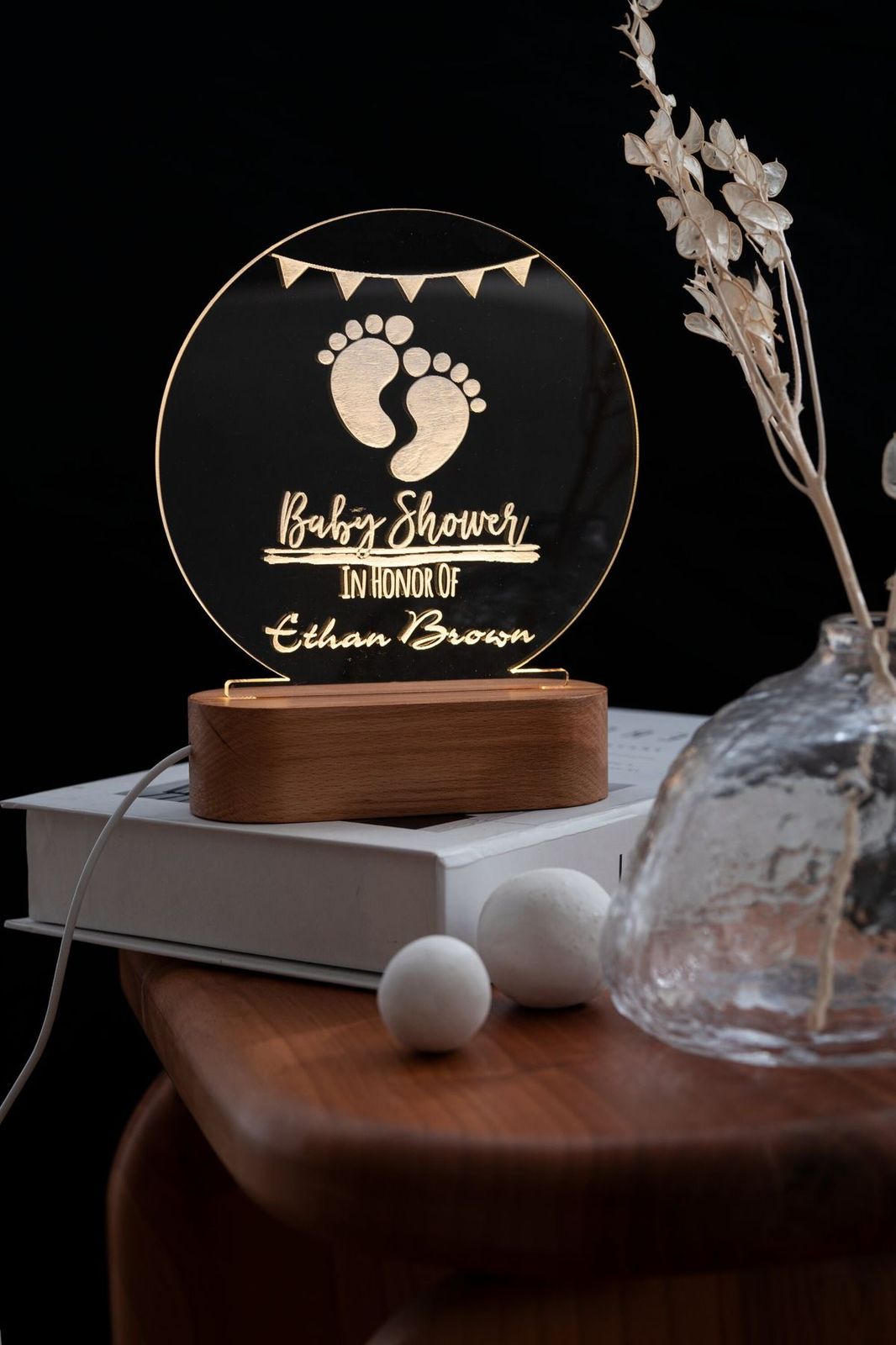 Custom 3D LED Illusion Lamp for Fiancé | Personalized Acrylic Night Lamp – AHP Customize