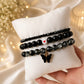 Butterfly Bliss Bracelet Set – 3 Piece Beaded Butterfly Charm Bracelets | AHP Customize