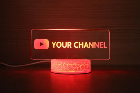 Personalized YouTube LED Lamp | Custom Acrylic 3D Night Lamp – AHP Customize