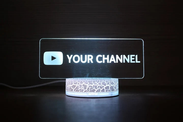Personalized YouTube LED Lamp | Custom Acrylic 3D Night Lamp – AHP Customize