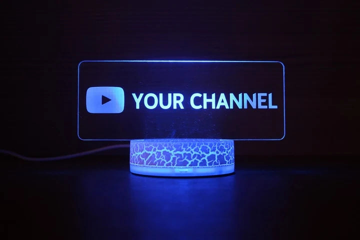 Personalized YouTube LED Lamp | Custom Acrylic 3D Night Lamp – AHP Customize