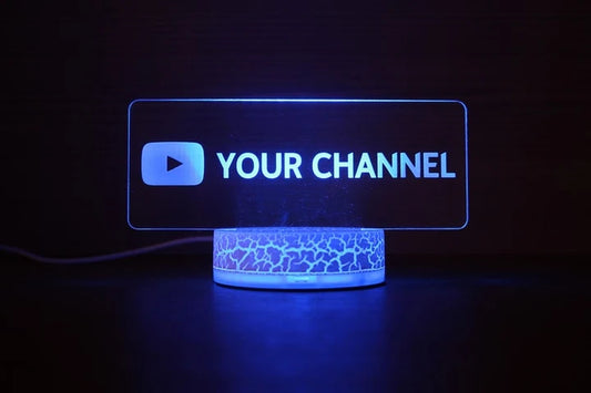 Personalized YouTube LED Lamp | Custom Acrylic 3D Night Lamp – AHP Customize
