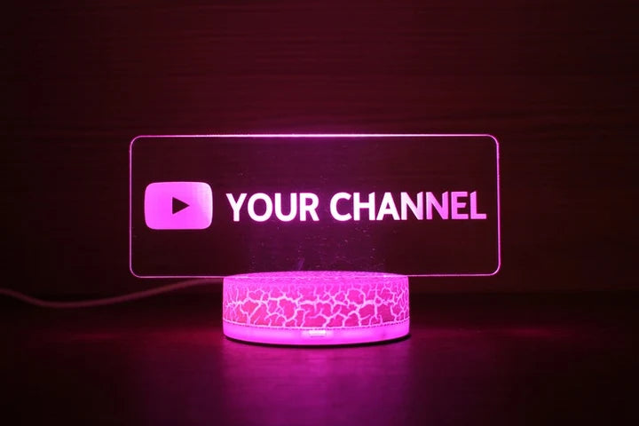 Personalized YouTube LED Lamp | Custom Acrylic 3D Night Lamp – AHP Customize