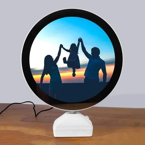 Personalized Round Magic Mirror – Custom LED Photo Mirror | AHP Customize