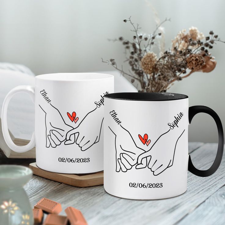 Personalized Anniversary Gift Mug | Custom Photo & Name Coffee Mug for Couples – AHP Customize