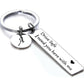 Fully Customized Drive Safe Keychain | Personalized Name, Initial & Custom Message Metal Keychain