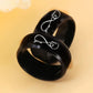 Personalized Black Ring | Custom Name & Date Engraved Couple Ring with Heart or Crown