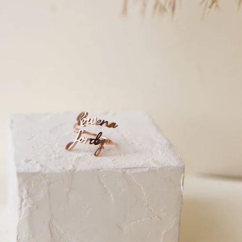 London Duo Name Ring - AHP CUSTOMIZE