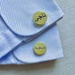 Customized Name Coin Shape Studs | Personalized Men's Formal Accessories - AHP Customize