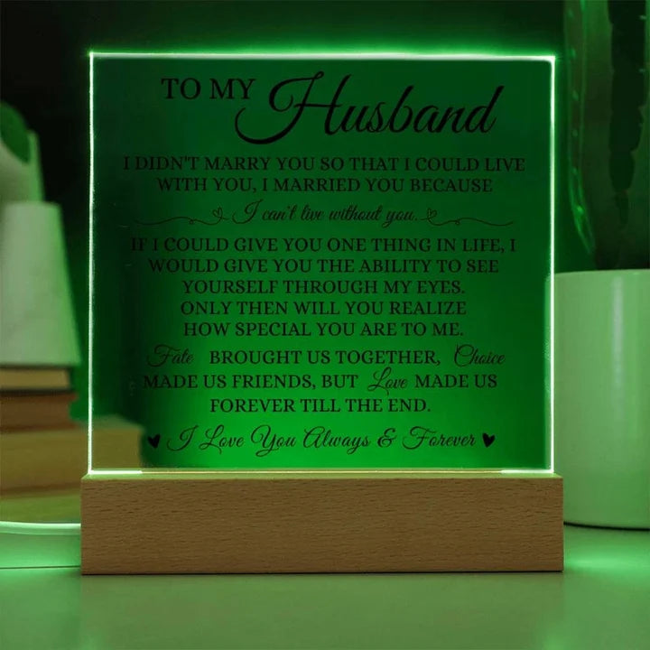 Romantic Gift from Wife – Personalized Acrylic Table Stand