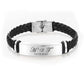 Personalized Leather Hand Bracelet – Custom Engraved Metal Plate Bracelet | AHP Customize