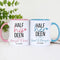 Newlywed Couple Mugs Set – Pink & Blue Ceramic Couple Mugs | Wedding Gift for Husband & Wife